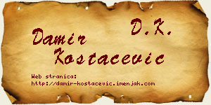 Damir Kostačević vizit kartica